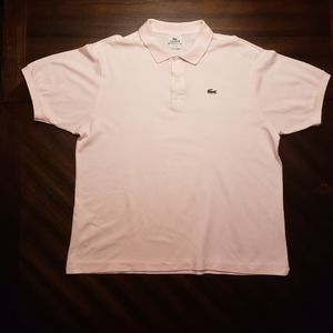 Mens Lacoste pink short sleeved polo shirt size XL (7)